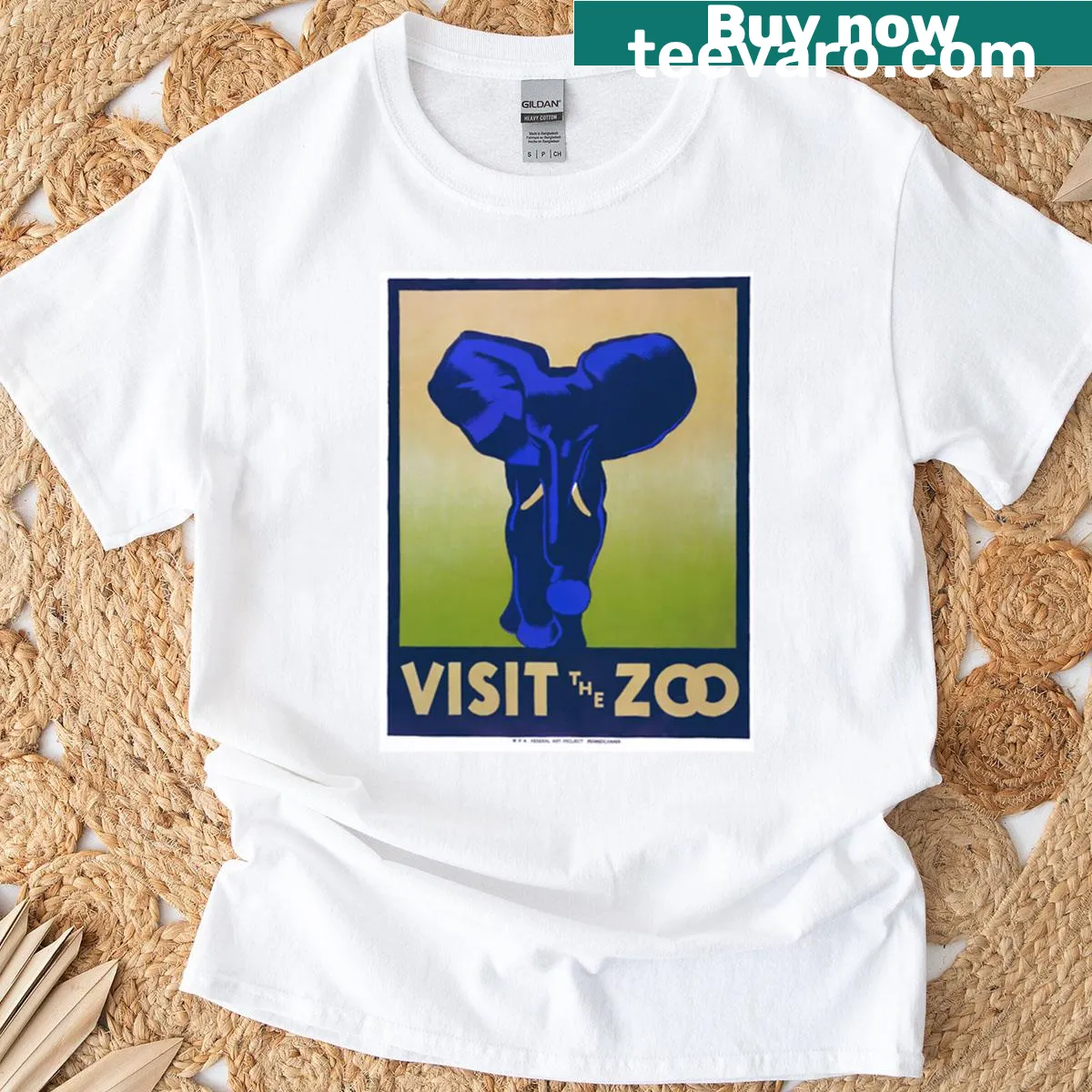 Illustrative T-shirt showcasing animals found in a zoo — on a men's t-shirt