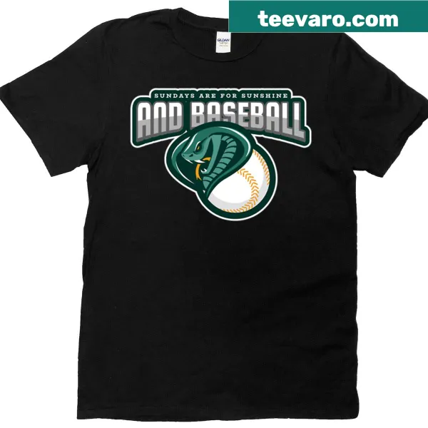 T-shirt with the phrase 'Sundays Are For Sunshine And Baseball'