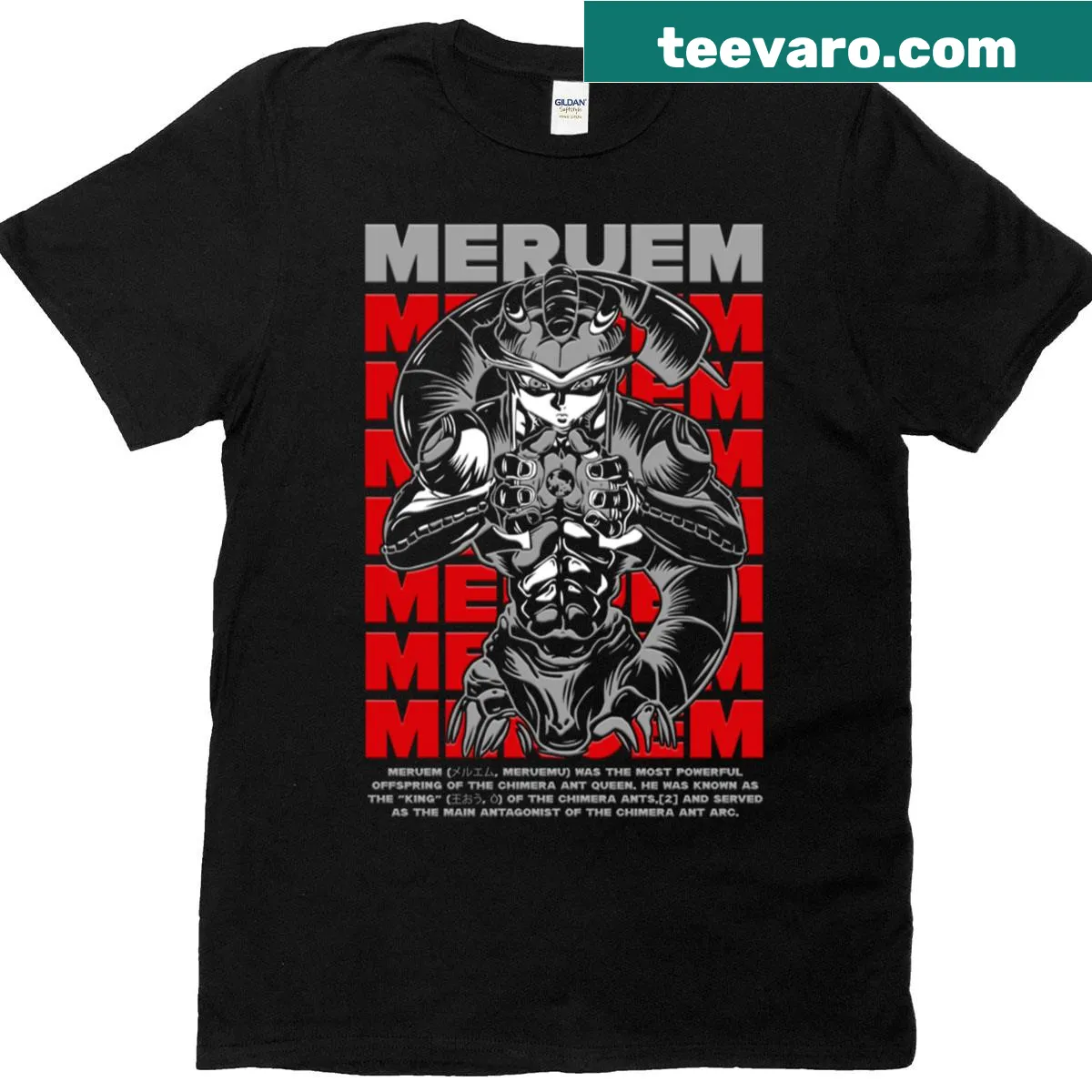 Whimsical illustration of The Ants King T-shirt — on a men's t-shirt