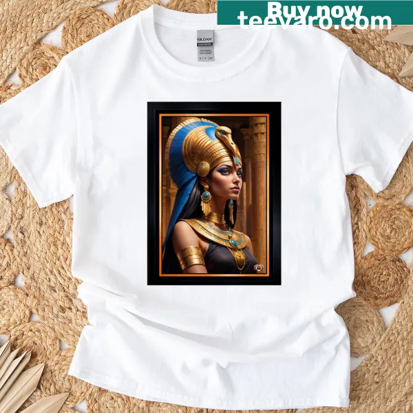 Queen Lyraethia T-shirt with golden headdress illustration