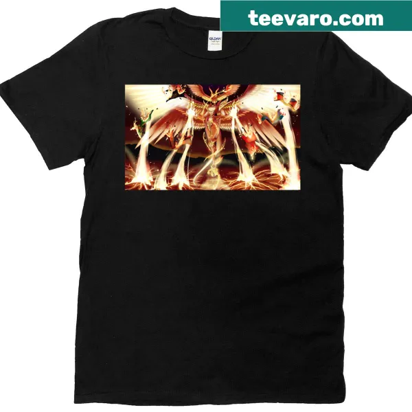 Phoenix graphic with bold text on a fantasy-themed t-shirt