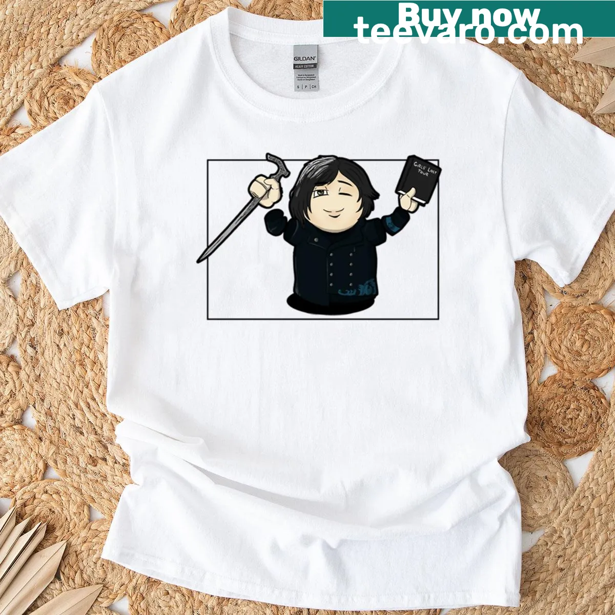 Minimalist T-shirt with an abstract 'V' typography design. — on a men's t-shirt