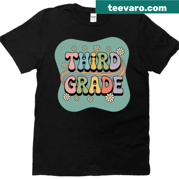 Third Grade themed t-shirt with playful typography design.