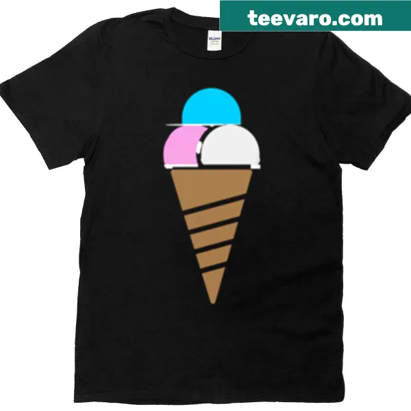 Whimsical ice cream design t-shirt celebrating diversity