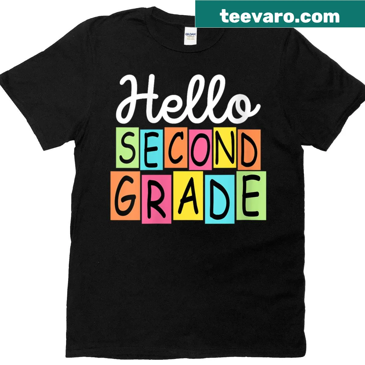 Illustration for girls' second-grade back-to-school t-shirt. — on a men's t-shirt