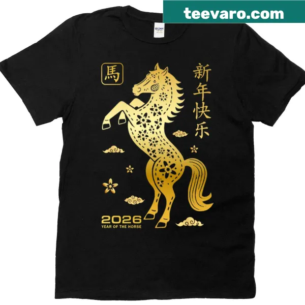 T-shirt celebrating the Year of the Horse for Chinese New Year 2026