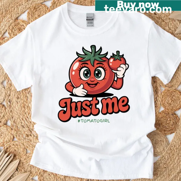 Wholesome T-shirt with the phrase A Tomato In Summer Day Just Me for nature lovers.