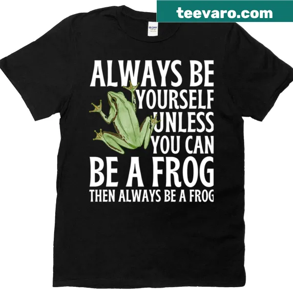 Playful frog design with a humorous saying on t-shirt