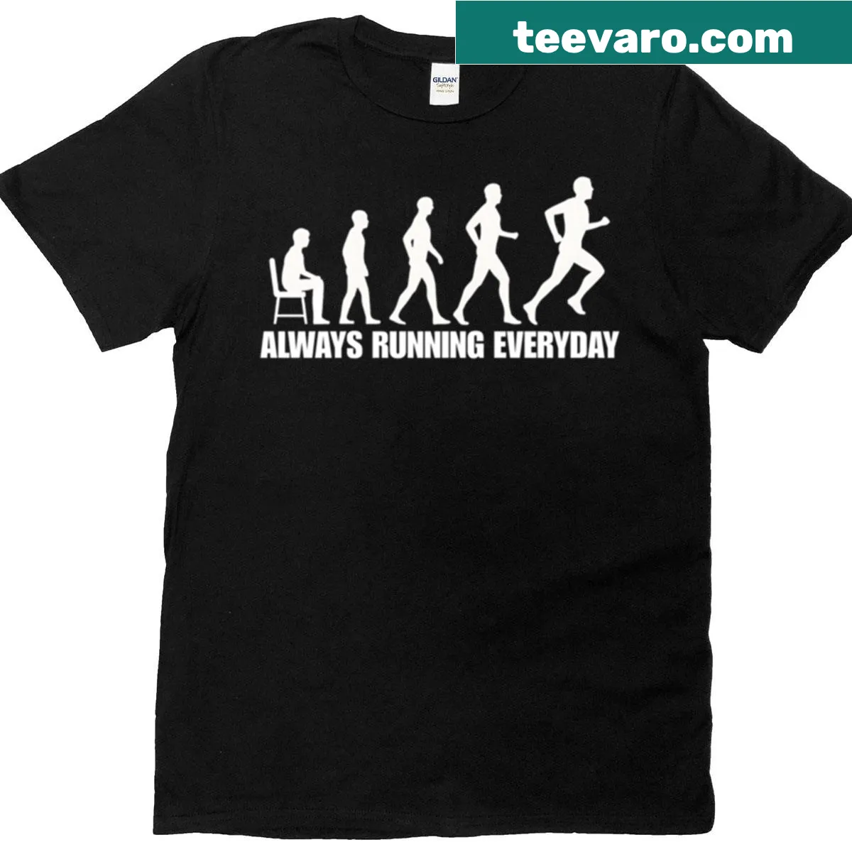 Oversized t-shirt with motivational running phrase — on a men's t-shirt