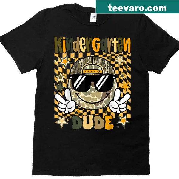 Camouflage design for kids on back-to-school t-shirt