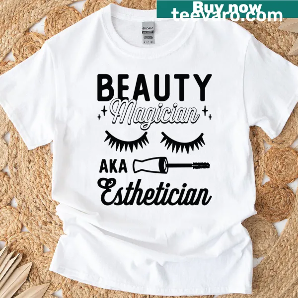 T-shirt with the phrase 'Beauty Magician' for skincare professionals