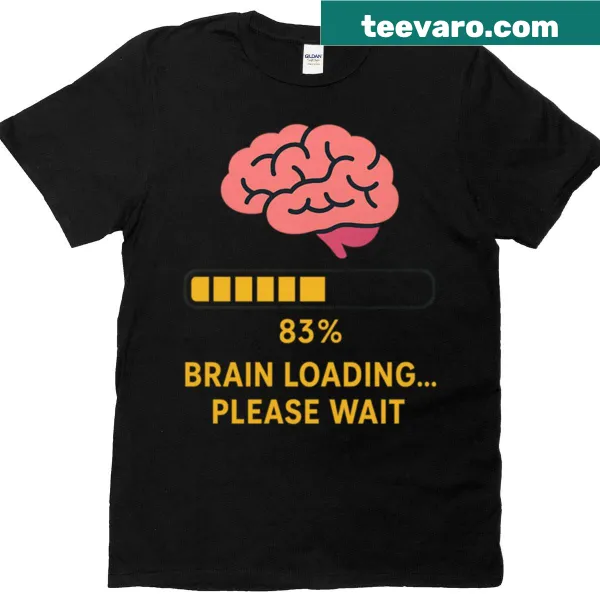 Oversized t-shirt with a playful brain teaser graphic