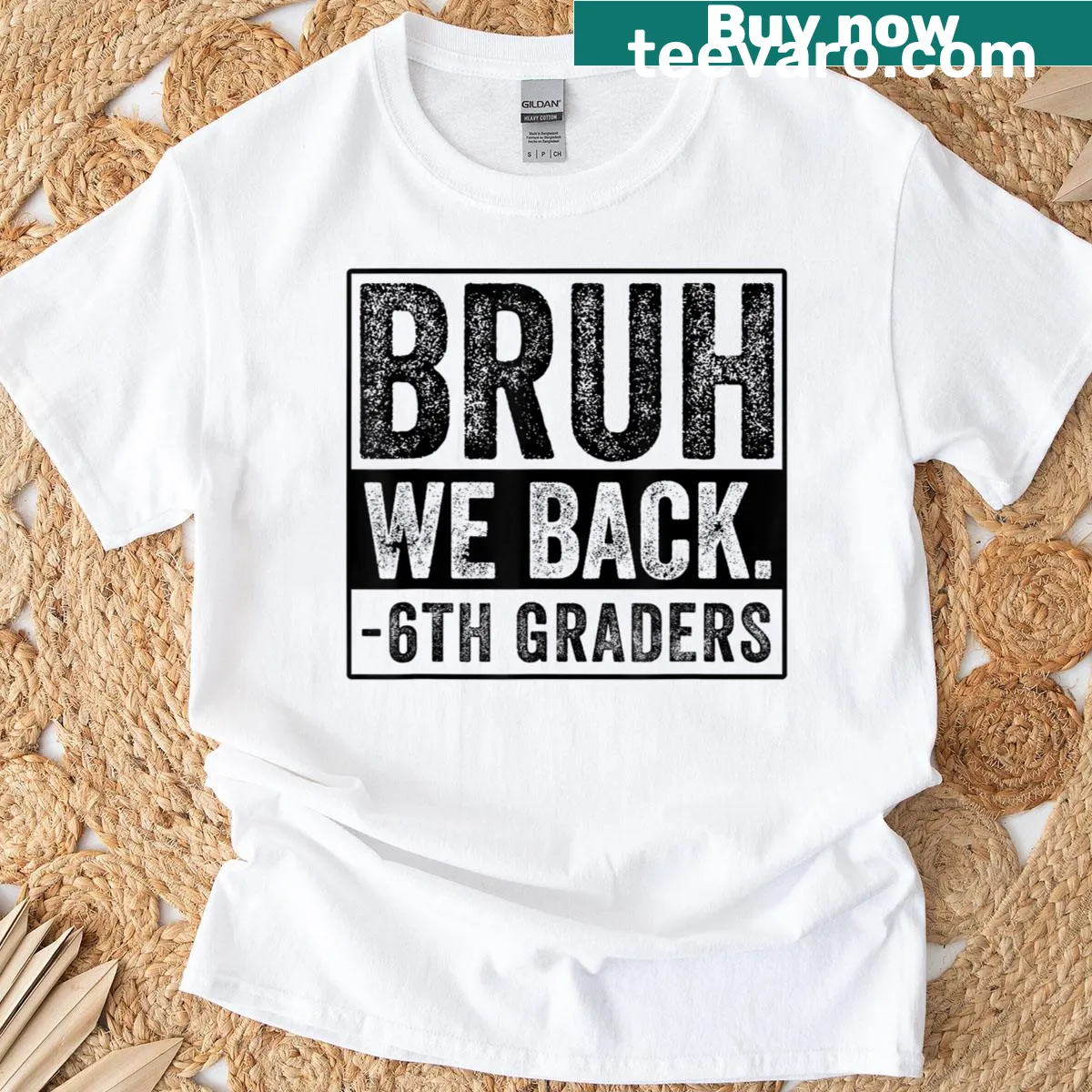 Back to school T-shirt for sixth graders with fun slogan — on a men's t-shirt