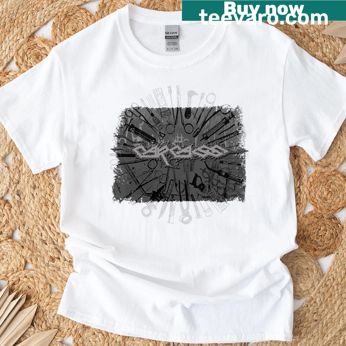 Bold Carcass Tools original design on T-shirt — on a men's t-shirt