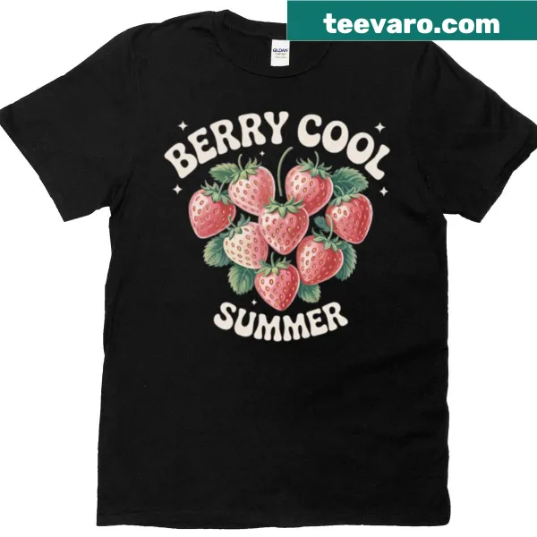 Cute strawberry design T-shirt for summer wear