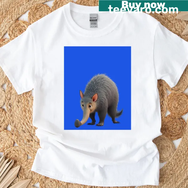 Cute 3D Anteater graphic on a t-shirt