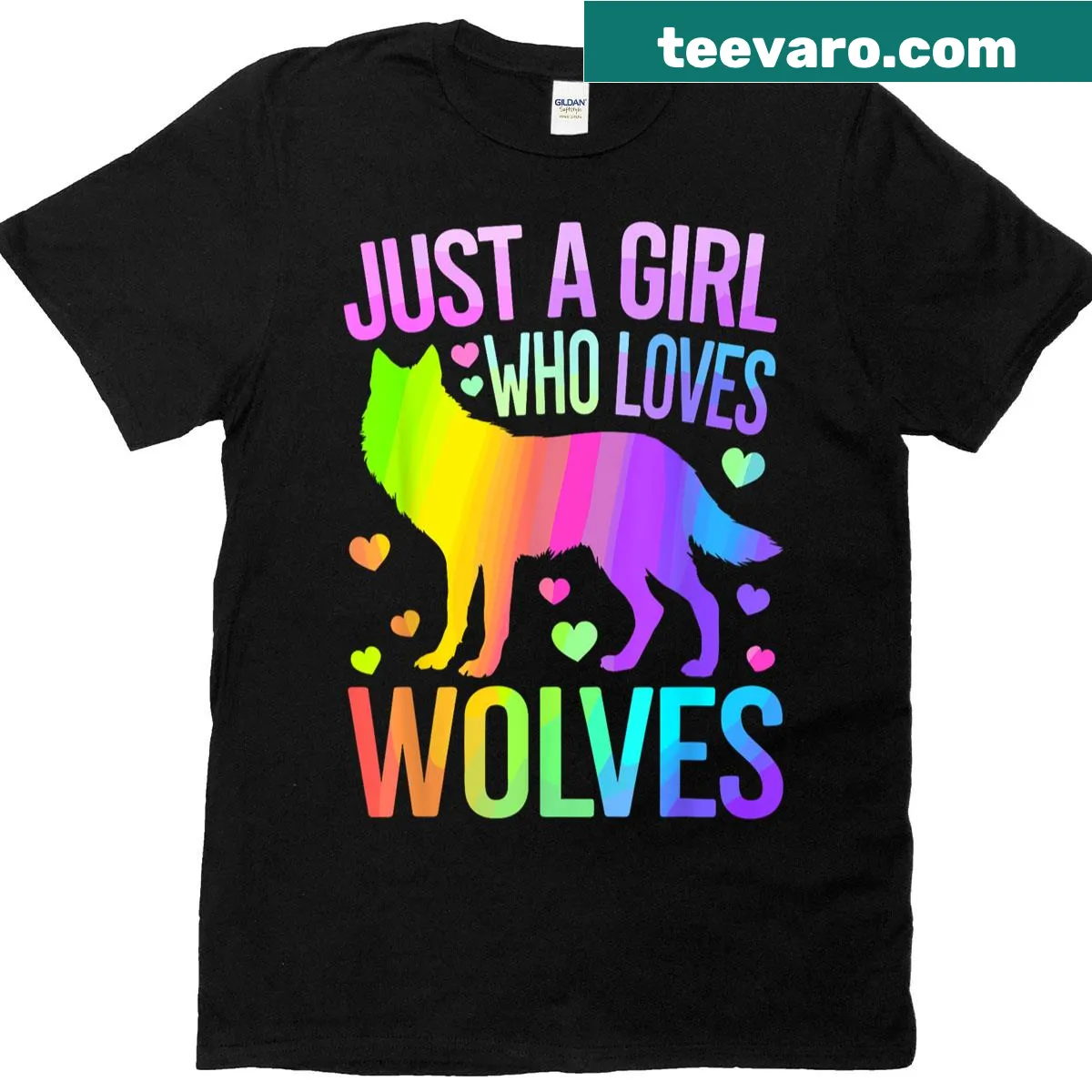 Illustration of a wolf pack — on a men's t-shirt
