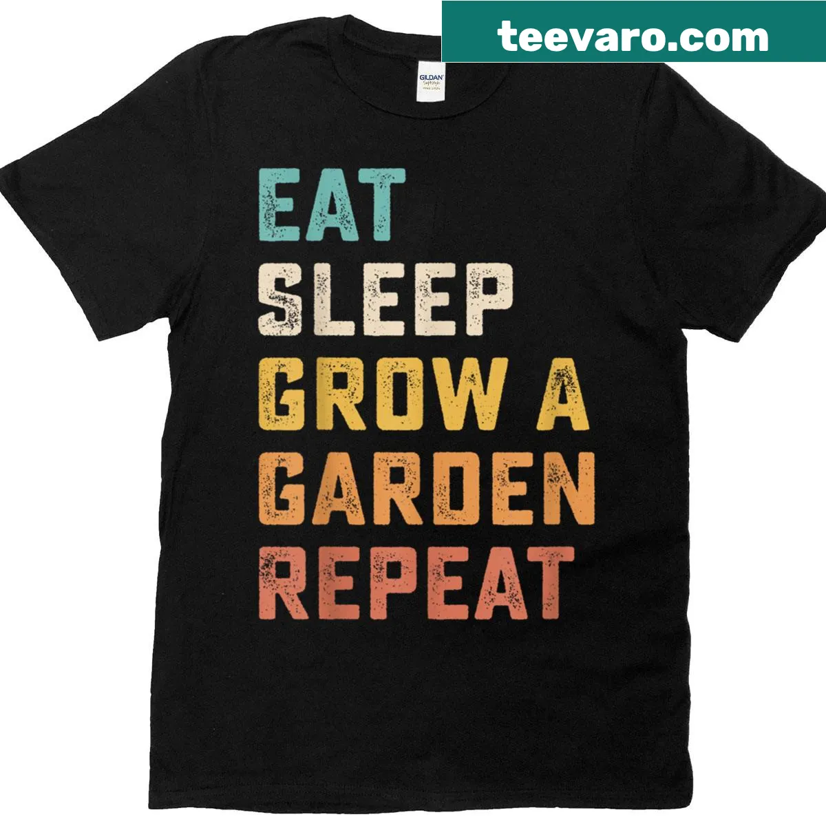 Funny gaming-themed t-shirt with gardening slogan — on a men's t-shirt