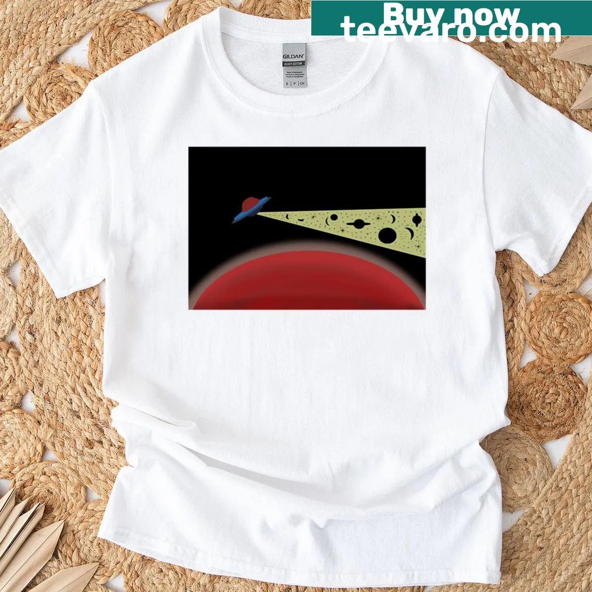 Bold t-shirt with 'Flying Object' typography — on a men's t-shirt