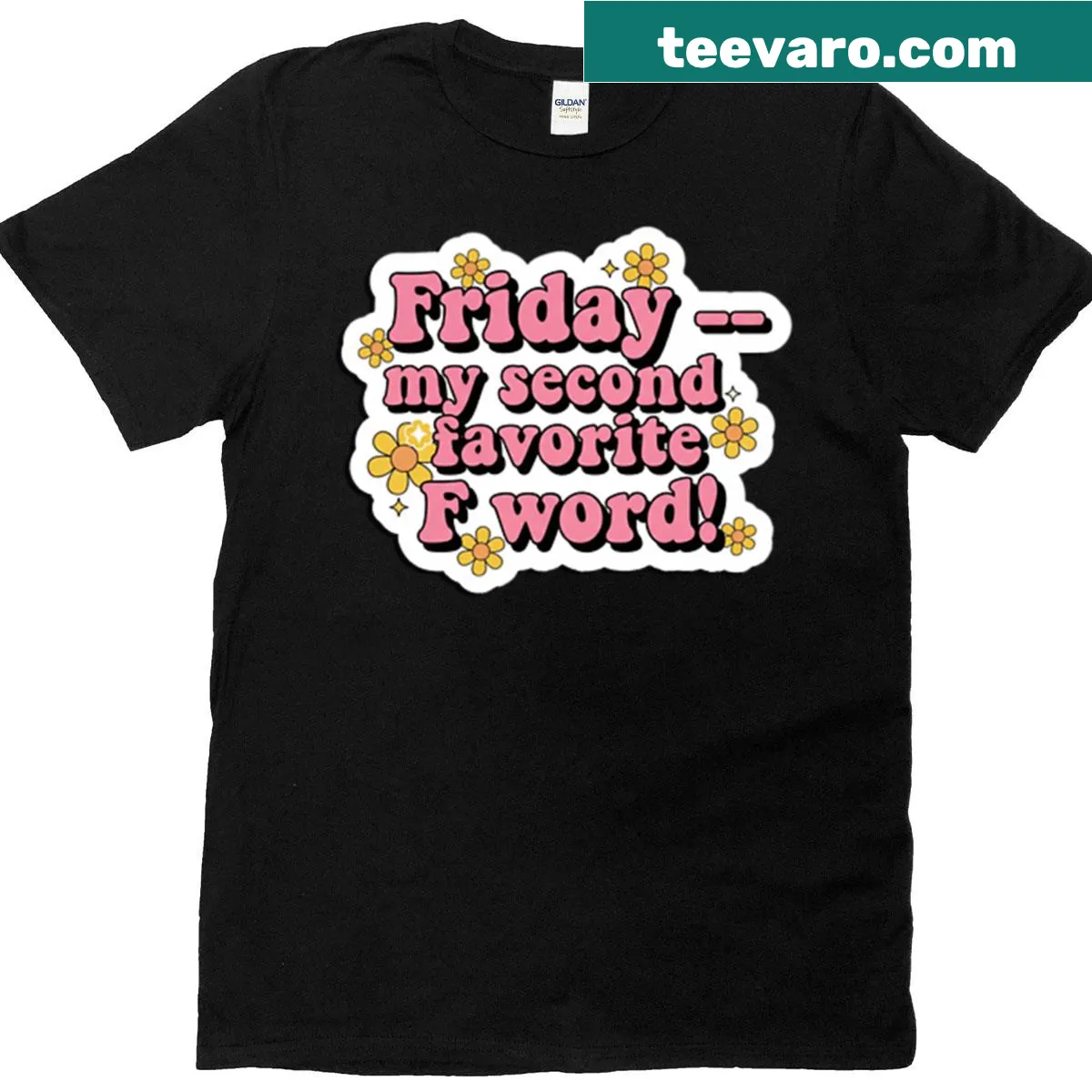 Playful T-shirt featuring the phrase about Fridays. — on a men's t-shirt