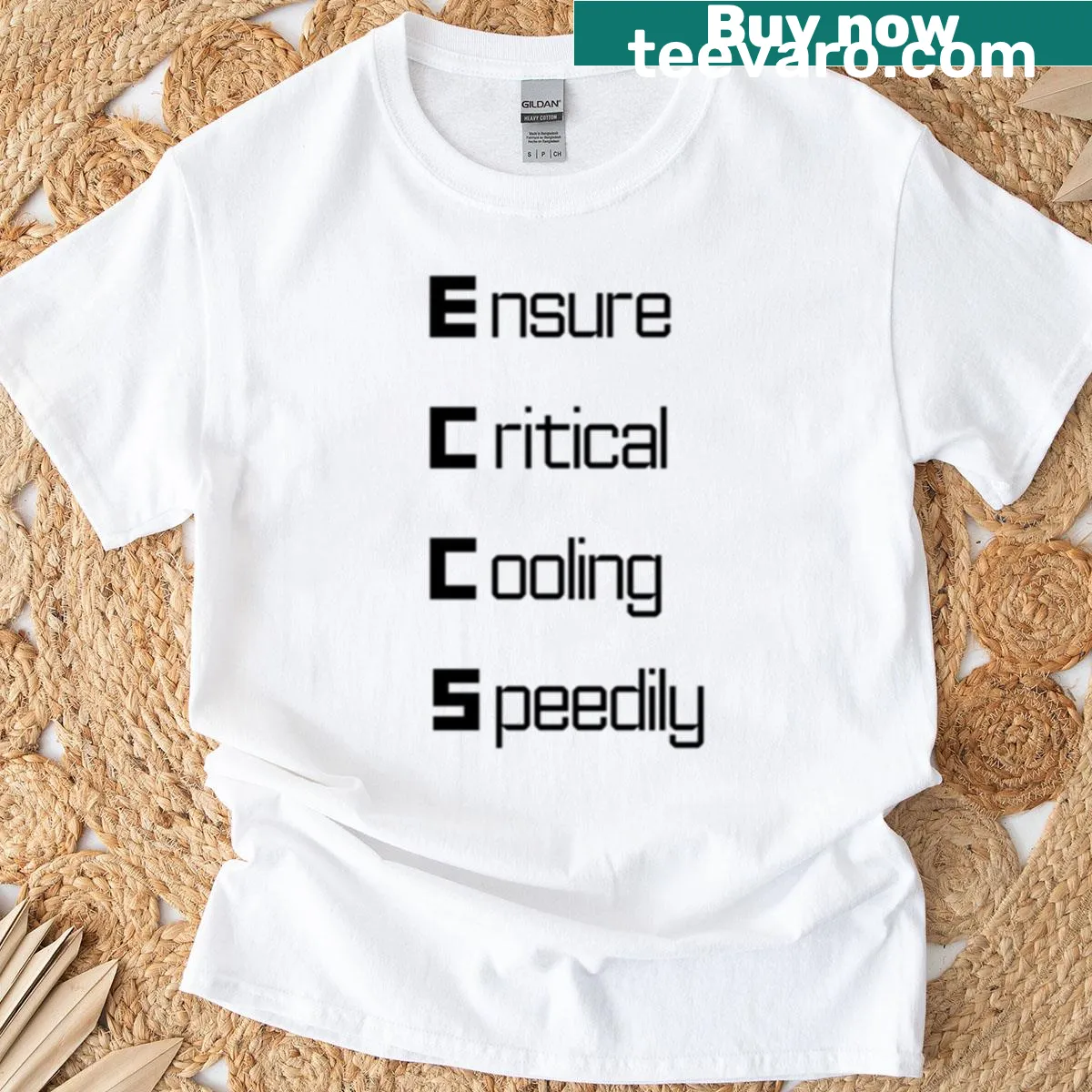 Nuclear engineering acronym pun graphic on t-shirt — on a men's t-shirt