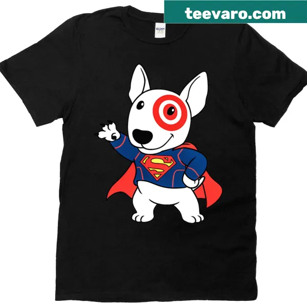 Heroic Bullsey dog cartoon in target team theme illustration.