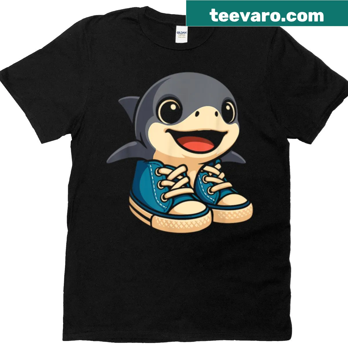 Oversized t-shirt with cute marshmallows hugging around a campfire. — on a men's t-shirt