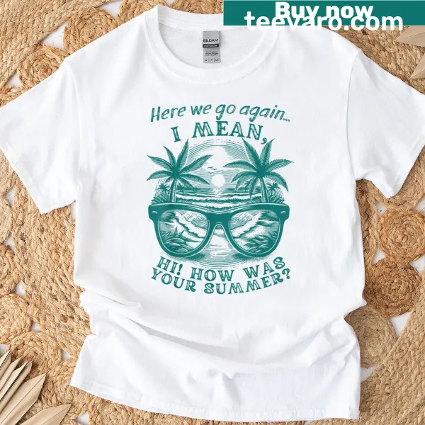 Casual T-shirt with summer greeting phrase