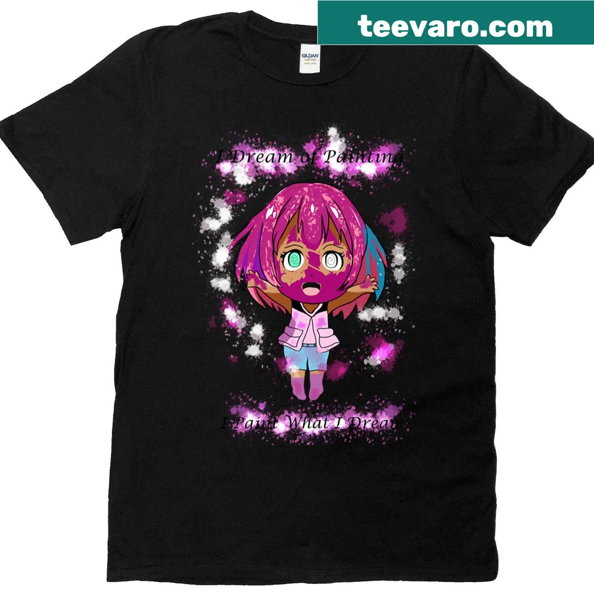 Oversized t-shirt with a humorous anime-themed graphic — on a men's t-shirt
