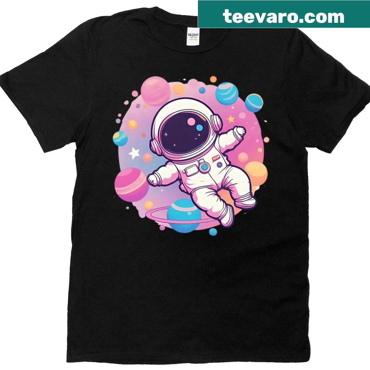 T-shirt with cute astronaut graphics and the phrase 'I Need Space' — on a men's t-shirt