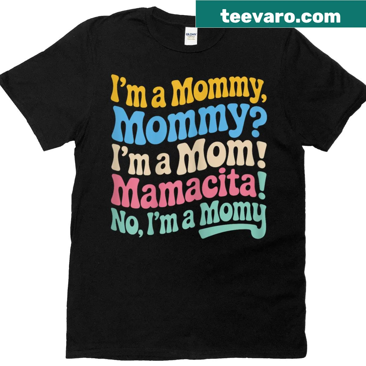 Funny retro t-shirt for moms with cute text — on a men's t-shirt