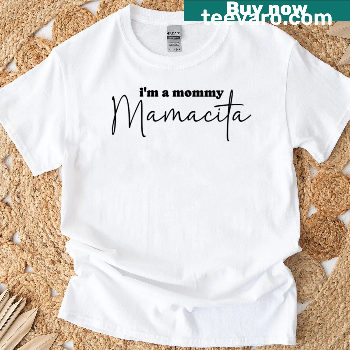 Retro t-shirt for moms with the text 'I'm A Mommy Mamacita' — on a men's t-shirt