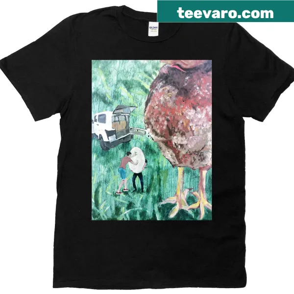 Oversized t-shirt with abstract text 'Invisible World 2' design