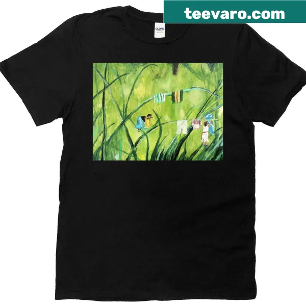 Minimalist T-shirt with an abstract design titled 'Invisible World 3'