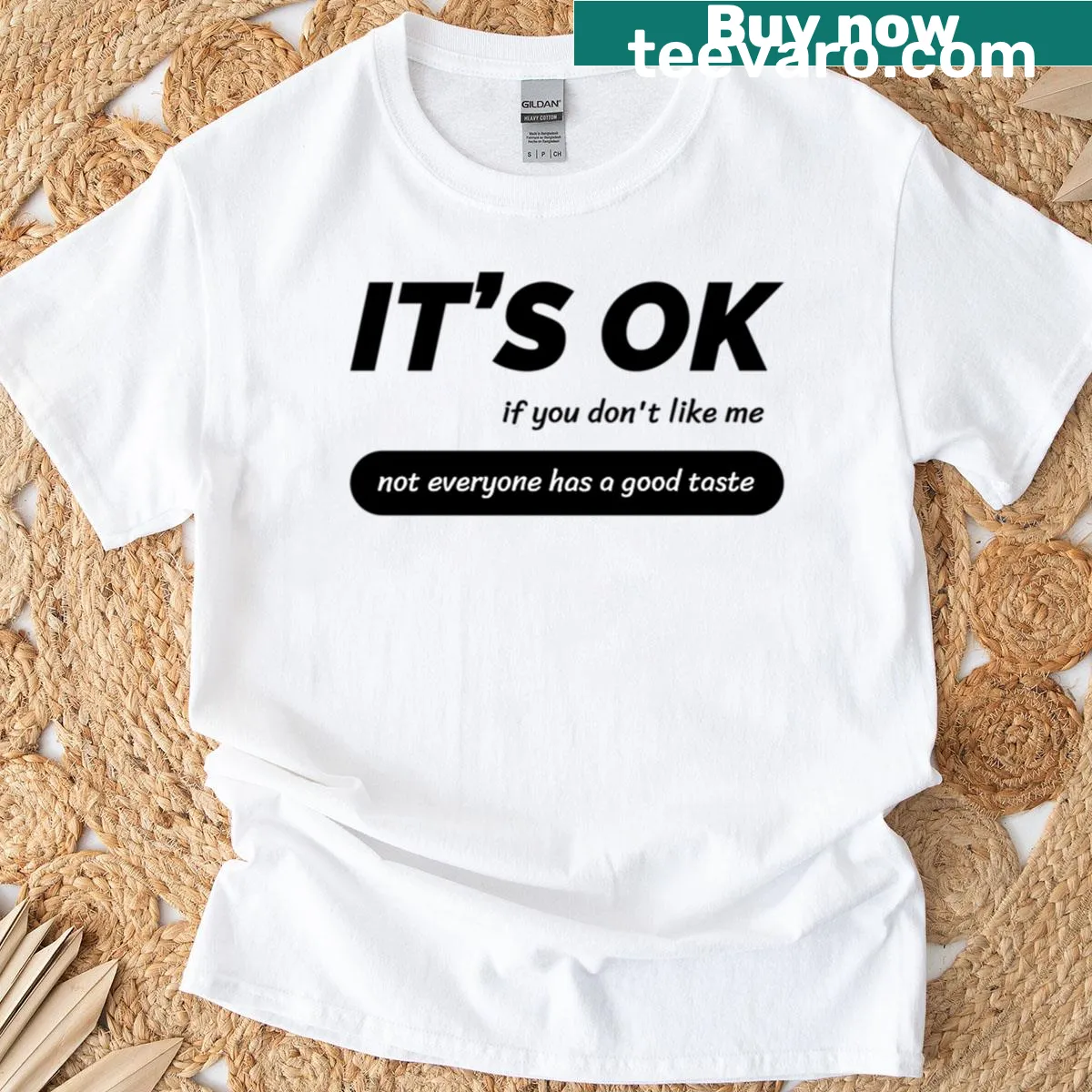 Oversized T-shirt with the phrase 'It's Okay If You Don't Like Me' — on a men's t-shirt