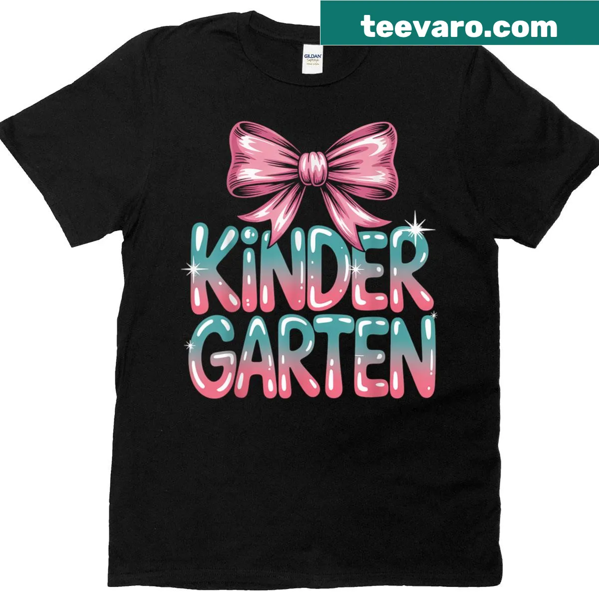Cute kindergarten bow t-shirt for kids' back to school — on a men's t-shirt