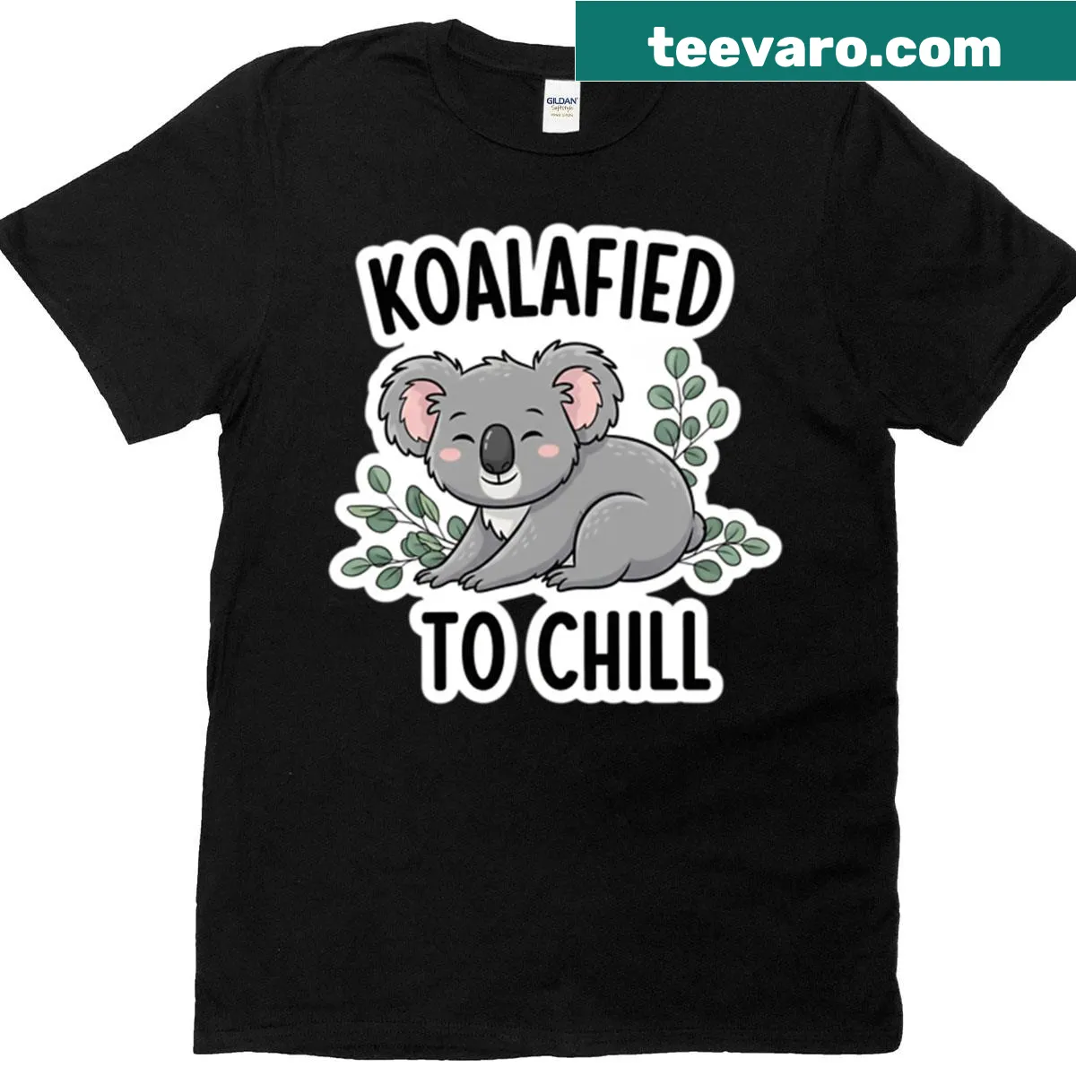 Playful koala T-shirt with a cartoon design for kids — on a men's t-shirt