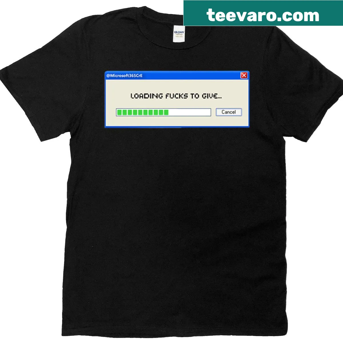 Witty t-shirt with the phrase 'Loading Fs To Give' showcasing a sense of humor. — on a men's t-shirt