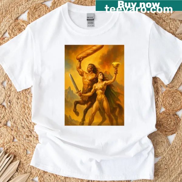 Funny T-shirt featuring a cartoon loaf of bread with a smile and text