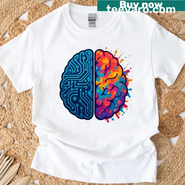 Oversized T-shirt with a brain teaser and logic design