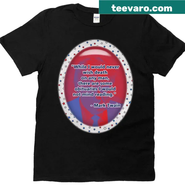 Oversized T-shirt with a humorous Mark Twain quote