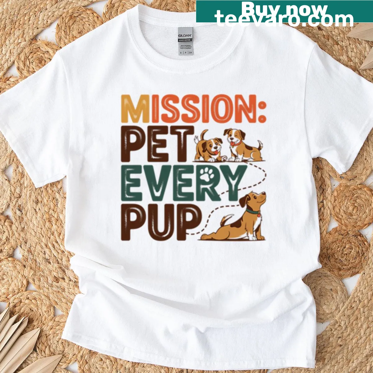 Funny dog lover quote t-shirt with humorous text about pets — on a men's t-shirt