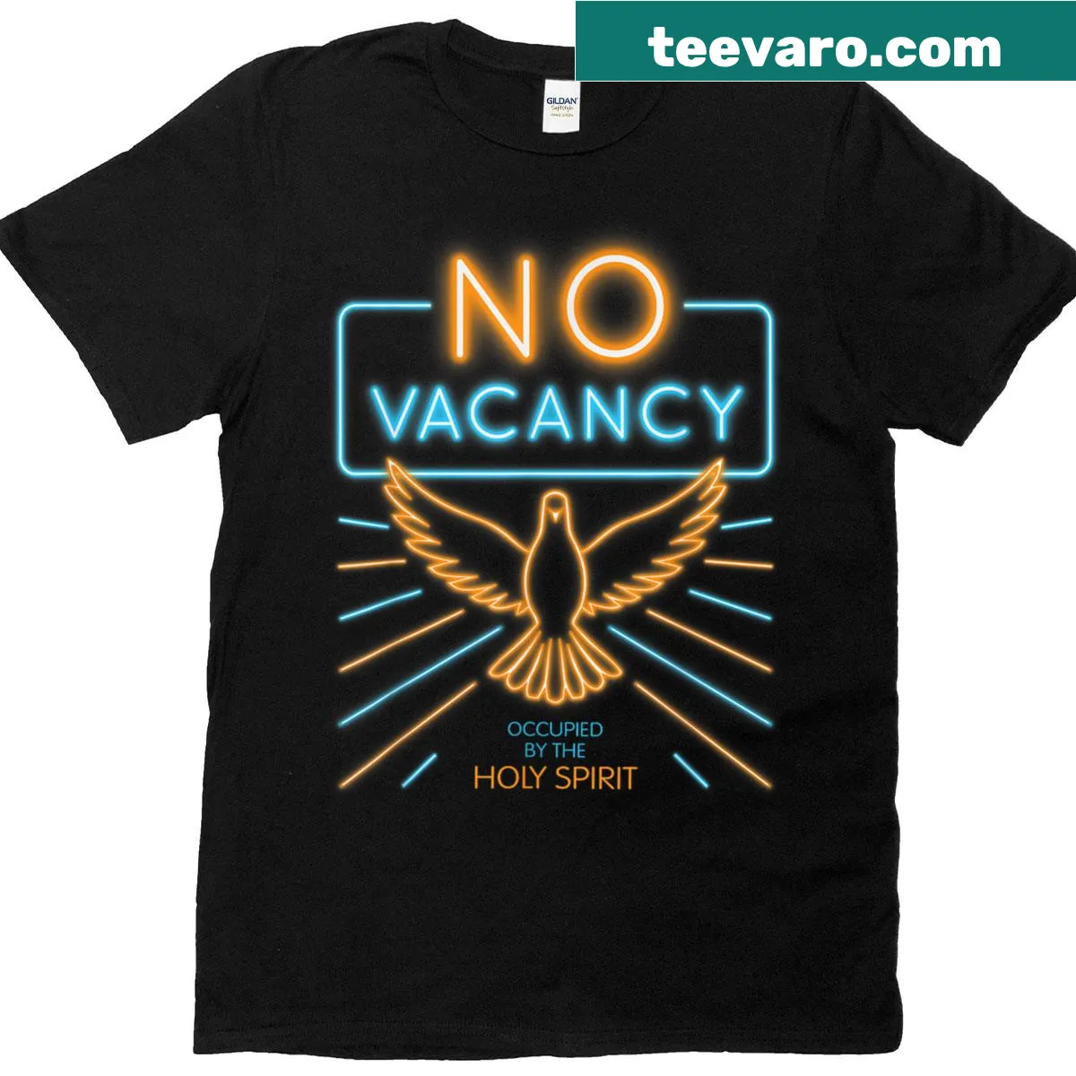 T-shirt with text expressing faith about Holy Spirit — on a men's t-shirt