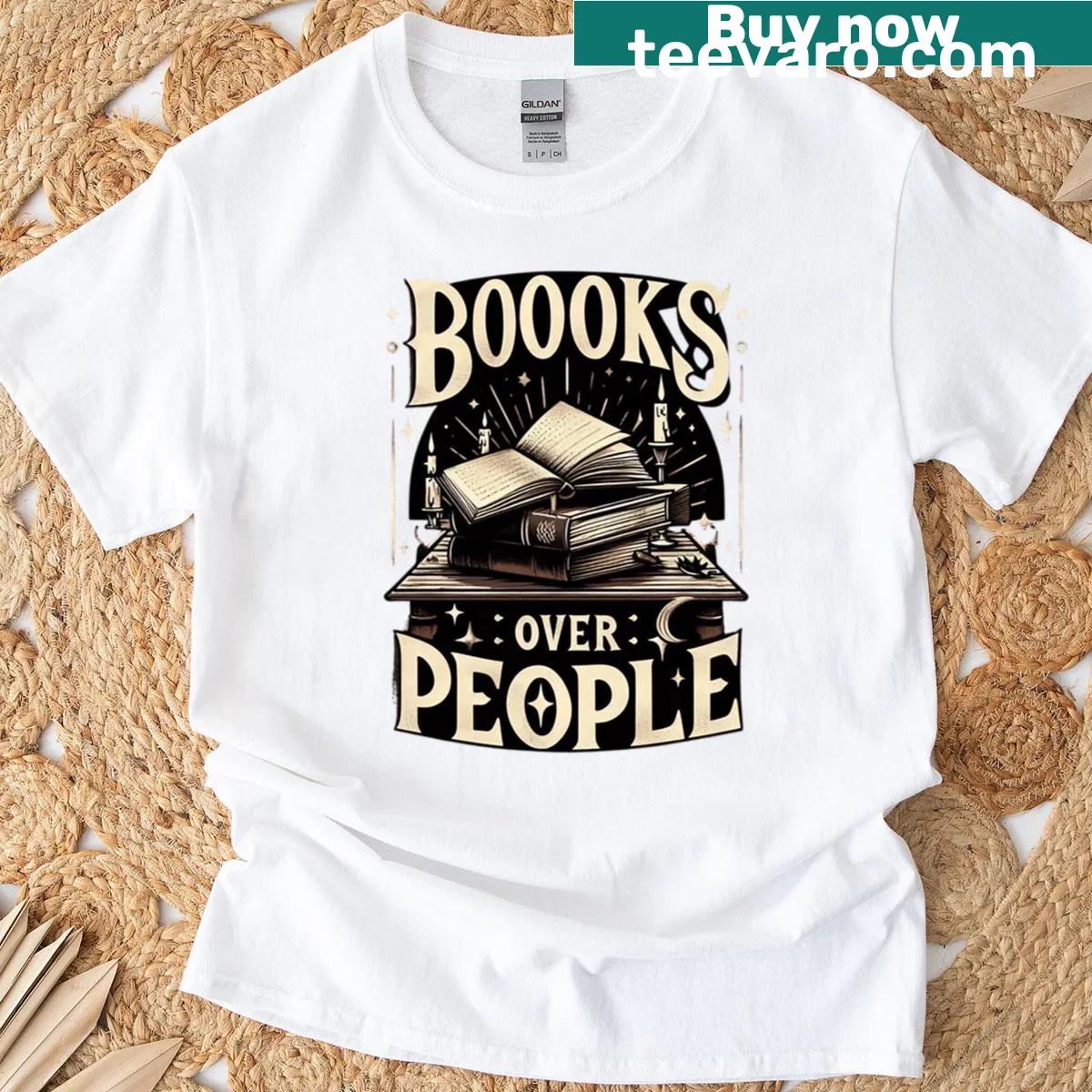Literary quote t-shirt in dark academia style — on a men's t-shirt