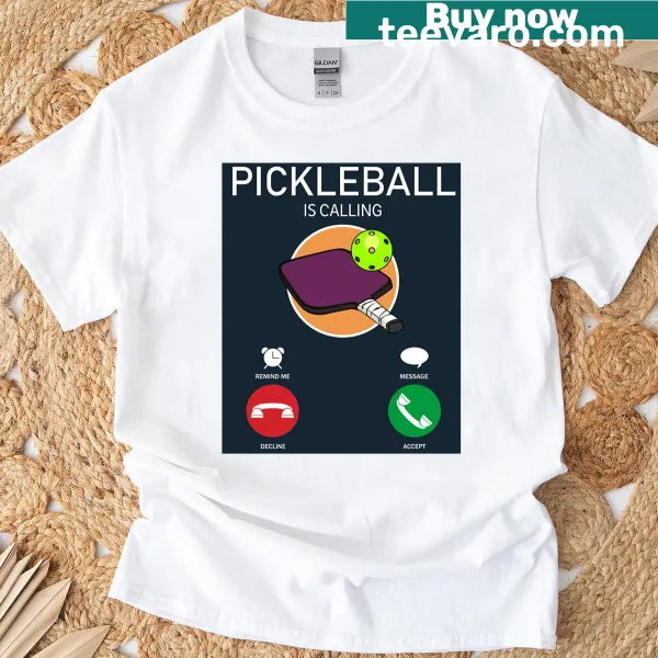Funny pickleball design featuring a phone call interface.