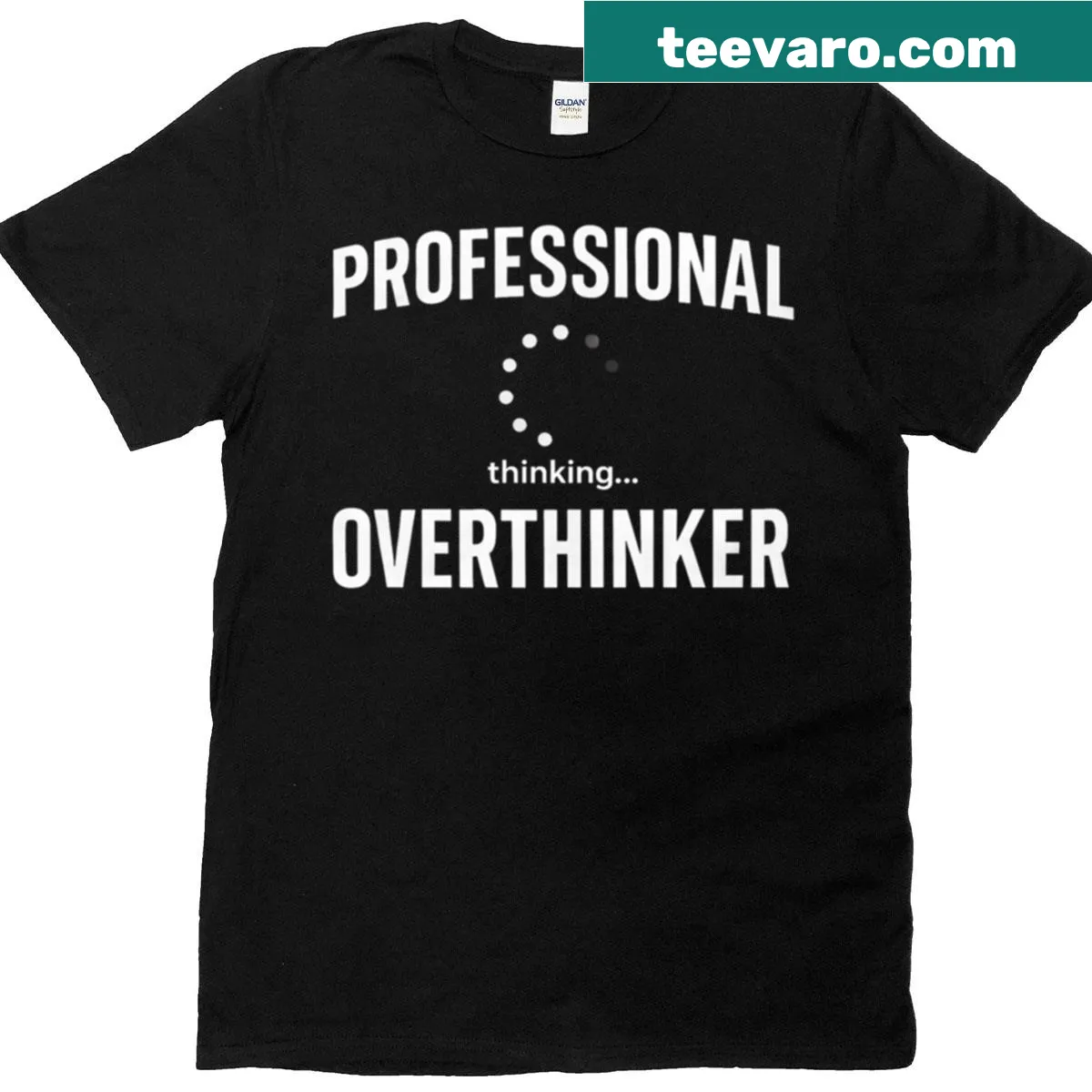 Professional Overthinker t-shirt with clean typography — on a men's t-shirt