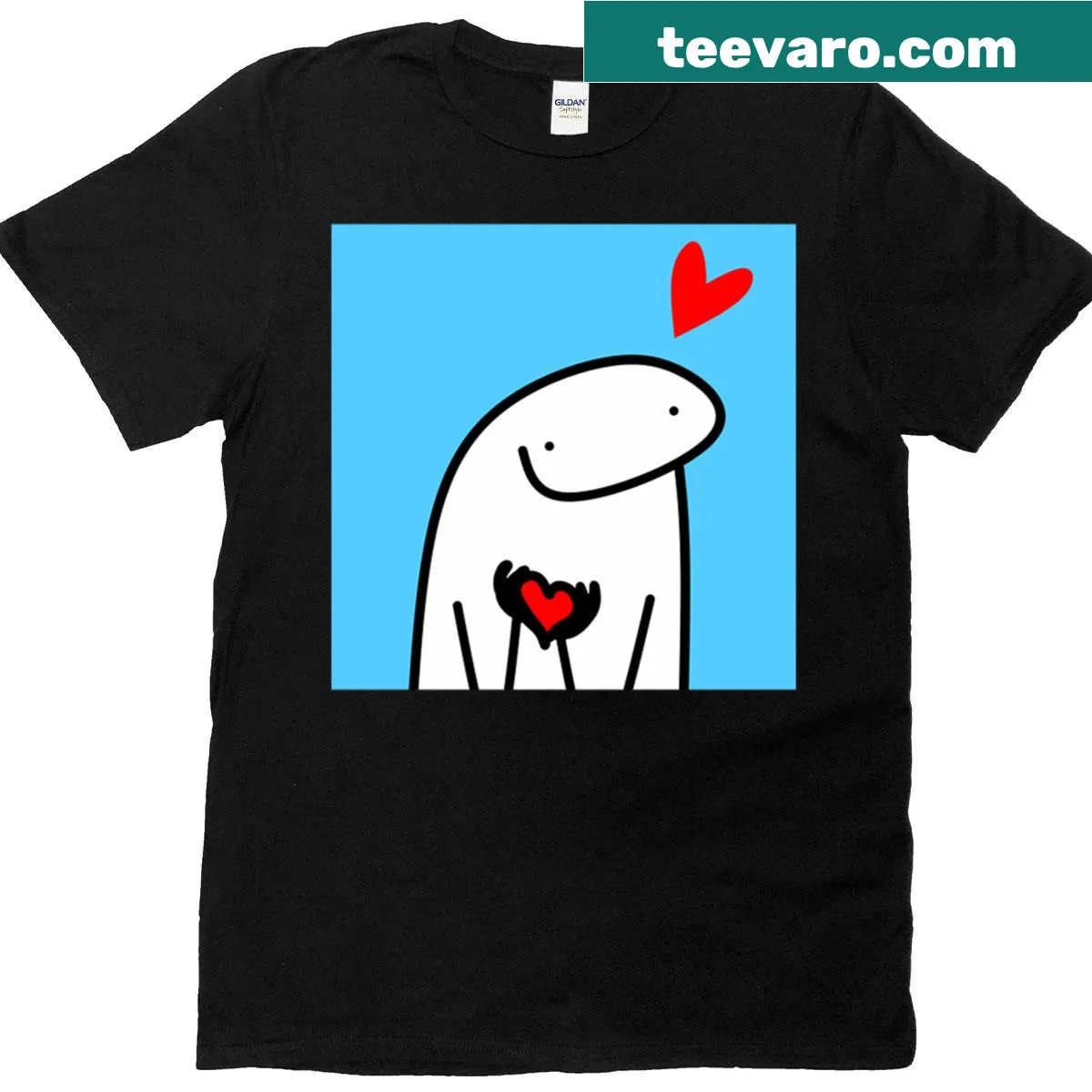 T-shirt featuring 'Purp Loves You' with a sticker pillow graphic — on a men's t-shirt