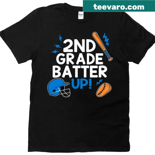 Baseball-themed design for second graders on a T-shirt