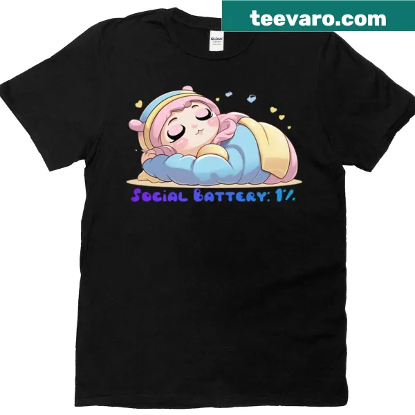 Cute sleepy girl illustration on t-shirt