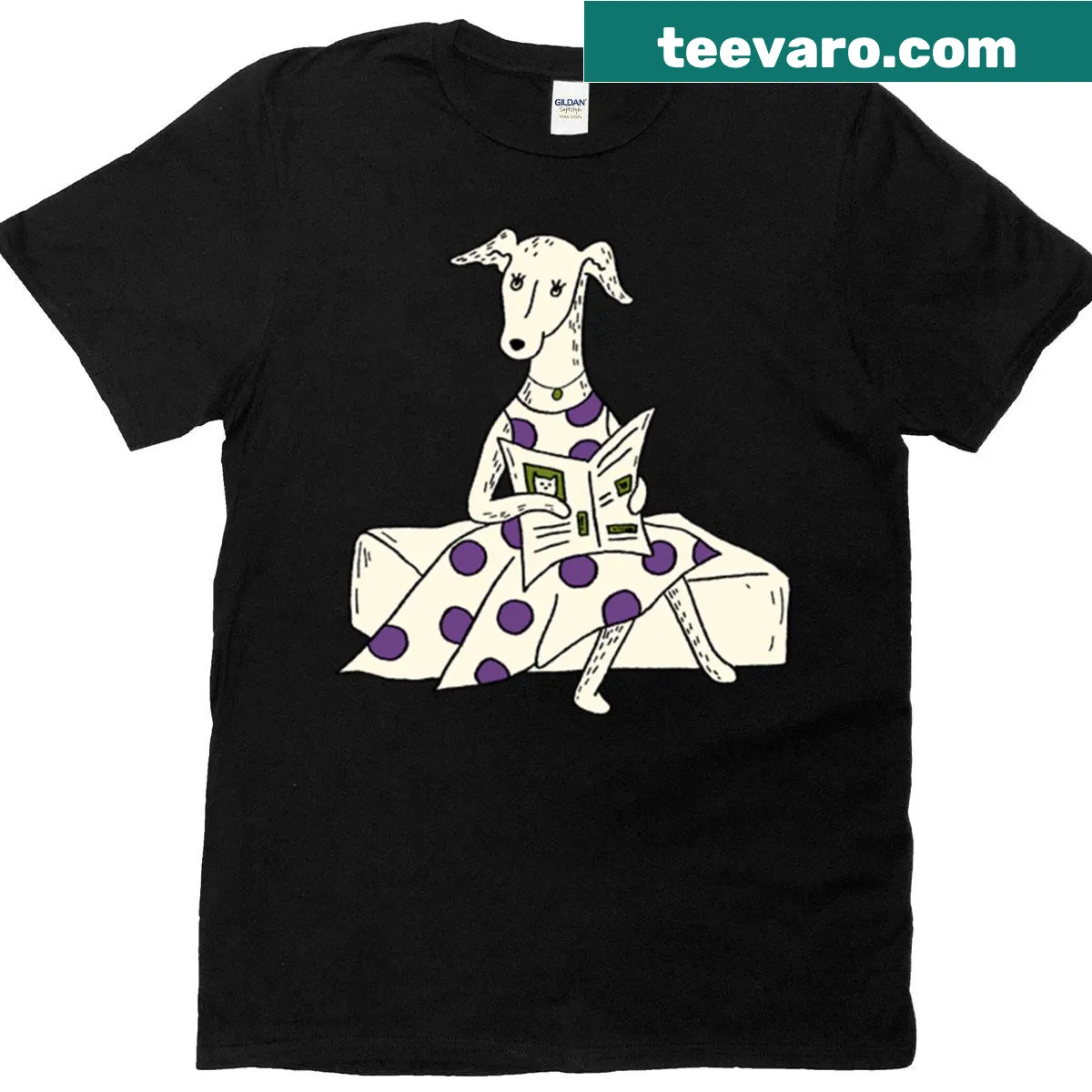 Oversized t-shirt with an illustration of an Italian Greyhound. — on a men's t-shirt
